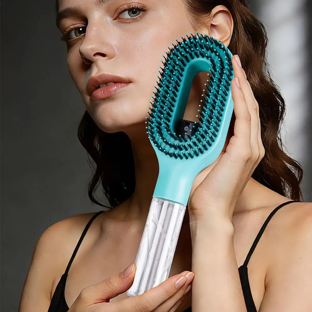 2in1 Sprayer Comb Detangling Scalp Massage Hairbrush with Spray Bottle Essential Oil Water Mist Spray Brush Anti-static Summer