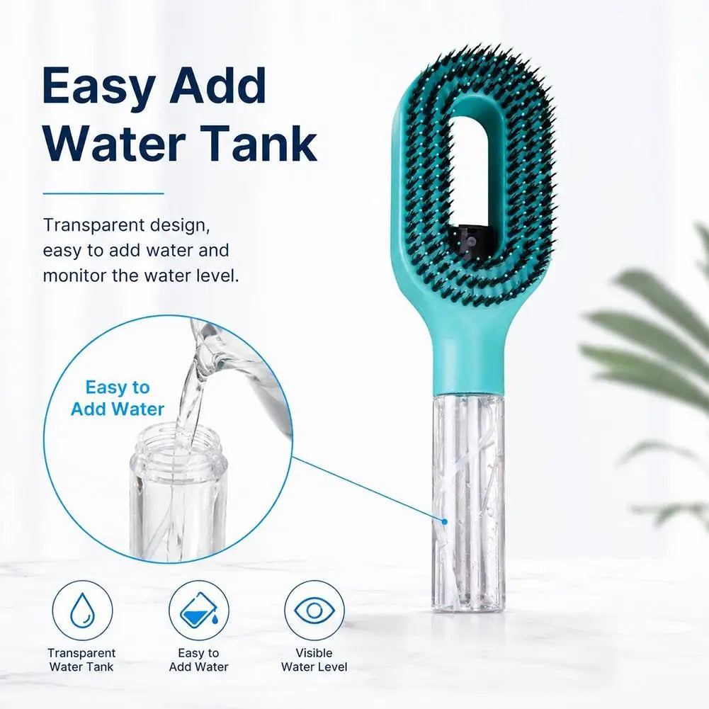 2in1 Sprayer Comb Detangling Scalp Massage Hairbrush with Spray Bottle Essential Oil Water Mist Spray Brush Anti-static Summer