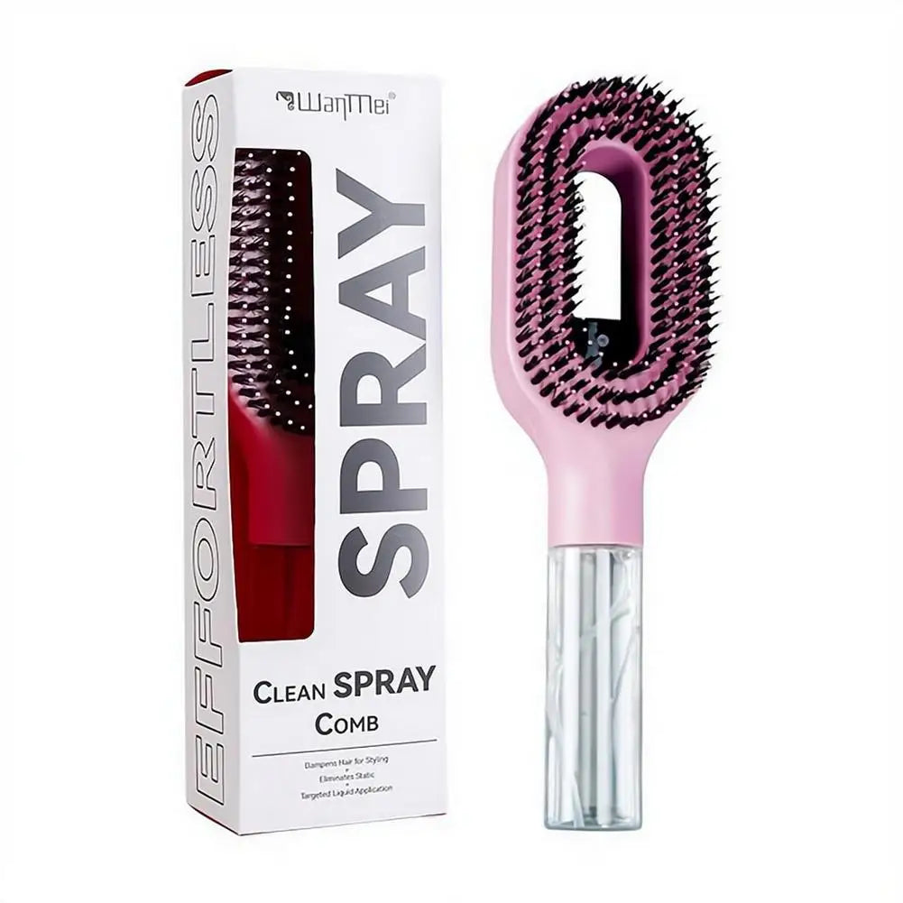 2in1 Sprayer Comb Detangling Scalp Massage Hairbrush with Spray Bottle Essential Oil Water Mist Spray Brush Anti-static Summer