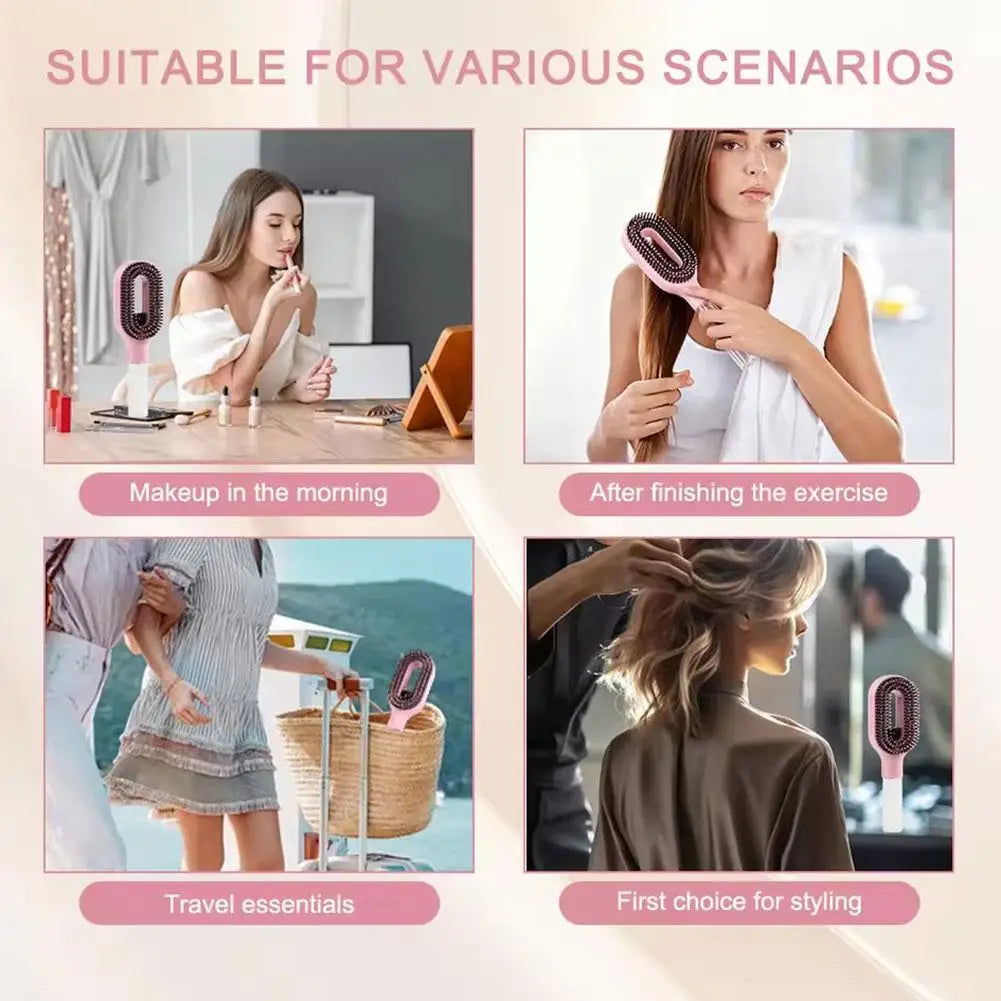 2in1 Sprayer Comb Detangling Scalp Massage Hairbrush with Spray Bottle Essential Oil Water Mist Spray Brush Anti-static Summer