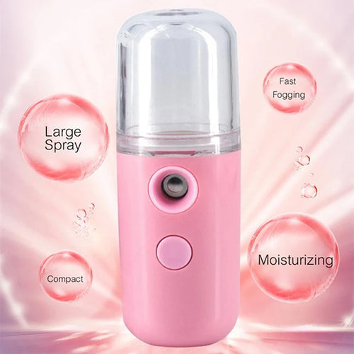 Nano Mister 30 ml Mini Face Humidifier Portable Facial Sprayer USB Rechargeable Handy Skin Care Machine for Face Hydrating
