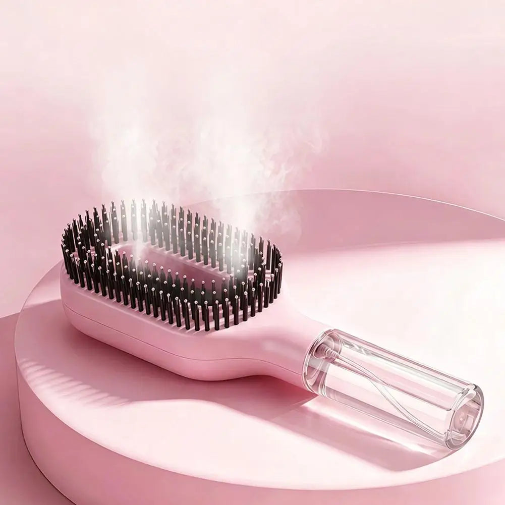 2in1 Sprayer Comb Detangling Scalp Massage Hairbrush with Spray Bottle Essential Oil Water Mist Spray Brush Anti-static Summer