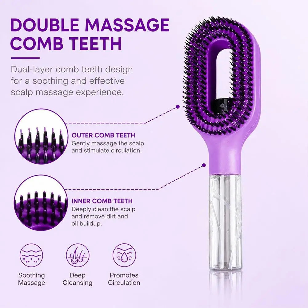 2in1 Sprayer Comb Detangling Scalp Massage Hairbrush with Spray Bottle Essential Oil Water Mist Spray Brush Anti-static Summer