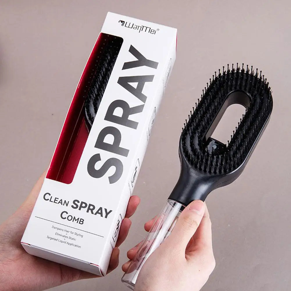 2in1 Sprayer Comb Detangling Scalp Massage Hairbrush with Spray Bottle Essential Oil Water Mist Spray Brush Anti-static Summer
