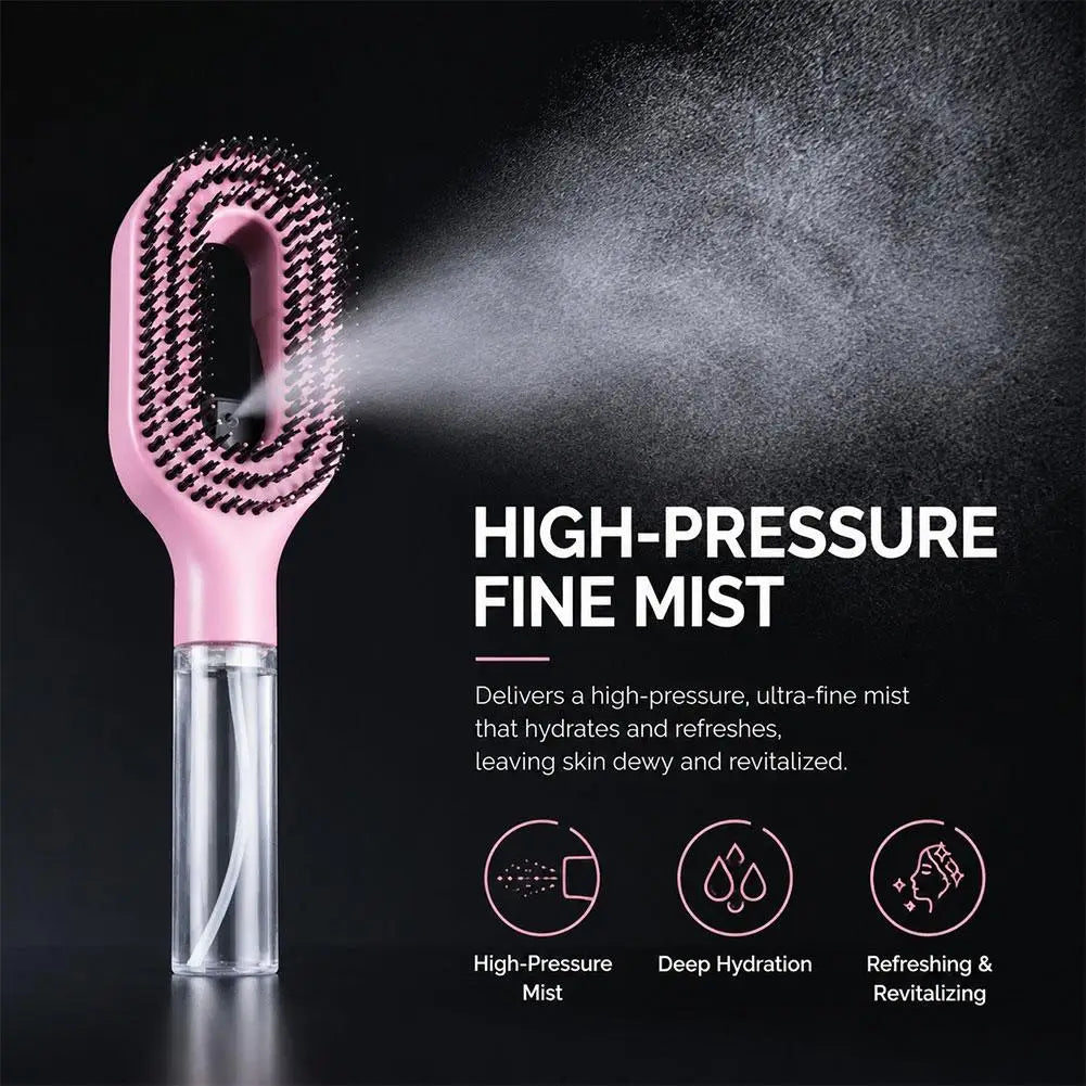 2in1 Sprayer Comb Detangling Scalp Massage Hairbrush with Spray Bottle Essential Oil Water Mist Spray Brush Anti-static Summer