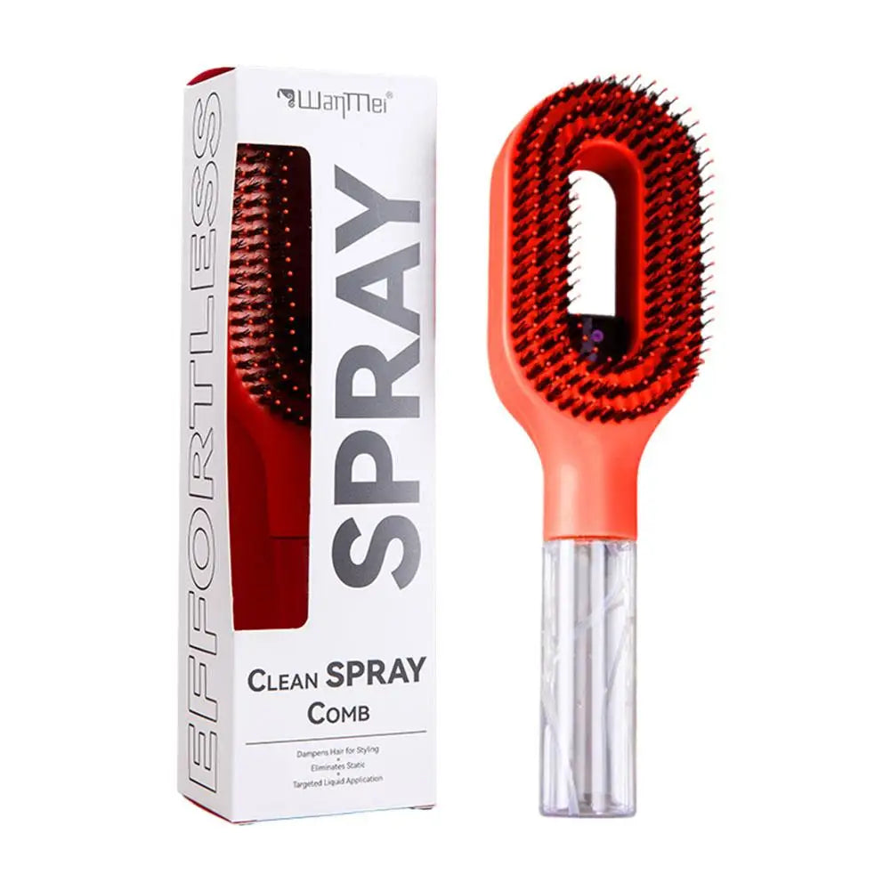 2in1 Sprayer Comb Detangling Scalp Massage Hairbrush with Spray Bottle Essential Oil Water Mist Spray Brush Anti-static Summer